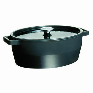 Pyrex öntöttvas lábas fedővel, 6 l, 33 x 25 cm, szürke, szürke, 6 l kép