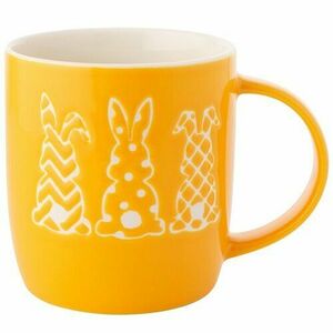 Altom Porcelán bögre Nyulak, 360 ml, sárga, sárga kép
