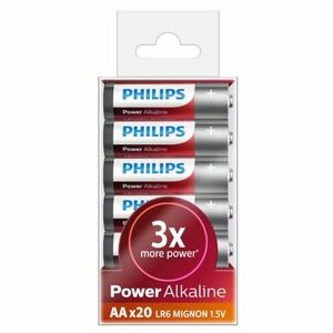Philips AA 1, 5 V Power alkáli elem, 20 db kép