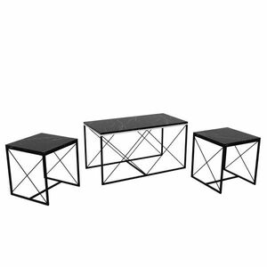 Defne Black Marble dohányzóasztal, fekete kép