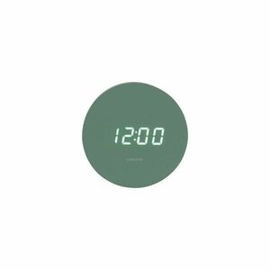 Karlsson 5981GR dizájner LED-es óra ébresztővel, zöld, 9 cm átmérőjű. kép