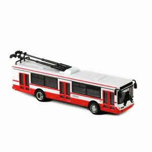 Rappa trolibusz fém, piros, 16 cm kép