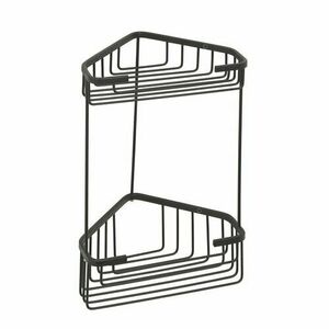 GEDY 2482-14 Smart kétszintes sarokpolc 20 x 32, 5x 15, 1 cm, fekete matt kép