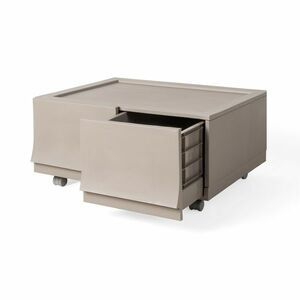 Wave twin Wood moduláris tárolódoboz kerekekkel54, 6 x 43, 4 x 22 cm, barna, széles - 2 fiók - kerekek kép