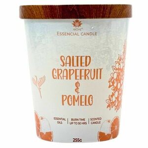 Arome Salted grapefruit & Pomelo gyertya üvegben, fém fedéllel 255g, lazacos kép
