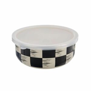 Orion Zománc tál UH fedéllel Chessboard Lem , dia.15, 5 cm kép