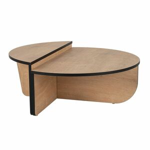 Kávézóasztal Orion Honey Oak Fekete, természetes kép