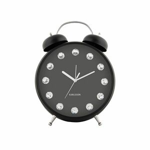 Karlsson 6019BK dizájner asztali óra/ébresztőórafekete, átmérő: 30 cm kép
