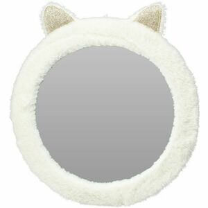 Bolyhos tükör, füllel, fehér, 31 cm, fehér kép