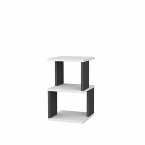 Éjjeliszekrény Carter White Anthracite, sötétszürke kép
