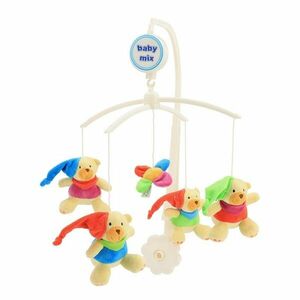 Baby Mix körhinta a kiságy felett mackók sapkával, átmérője 36 cm kép