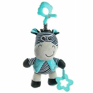 Baby Mix Zebra Oktató plüss játék csipesszel, 17 cm kép