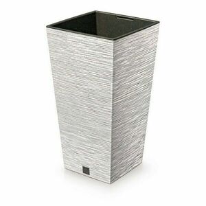 FURU SQUARE ECO WOOD virágtartó 24 cm betéttel, fehér ECO, fehér, S kép