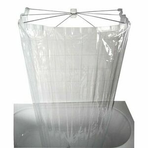RIDDER 58200 Ombrella összecsukható zuhanykabin100 x 70 cm, átlátszó kép