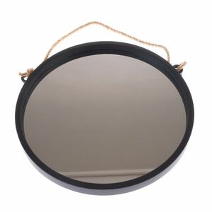 Műanyag akasztótükör Embellir fekete, átmérő 48 cm, 48 cm átmérőjű kép