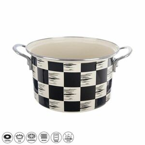 Orion zománcozott edény Chessboard Lem , 4 l, átmérő 22 cm. kép