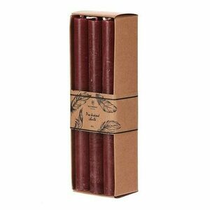 Magas gyertyakészlet piros, 6 db, paraffin, 20 cm, piros kép