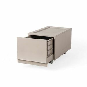 Wave Junior Wood moduláris tárolódoboz kerekekkel43, 4 x 27, 2 x 22 cm, barna, keskeny - 1 fiók - kerekek kép