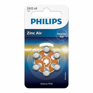 Philips hallókészülék akkumulátorok ZA13 1, 4 V kép