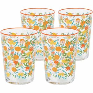 Flowers & Fruits 4 db-os pohárkészlet 510 ml, narancs, narancssárga kép