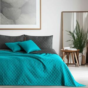 DecoKing Axel ágytakaró sötétkék/szürke, 170 x 210 cm, kék, 170 x 210 cm kép
