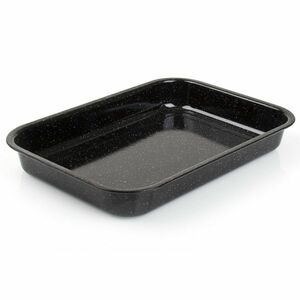 Bankett Zománc sütőedény CULINARIA Fekete 42 x 29x 6 cm, L kép