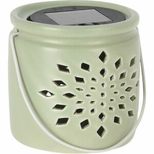Darena napelemes lámpás zöld, 9, 2 x 9 x 11 cm, porcelán kép