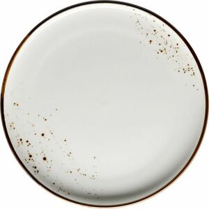 Mäser Desszert tányér Pintar Fehér barna pöttyök22, 5 cm, barna kép
