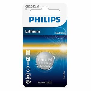 Philips akkumulátor CR2032 3 V, lítium gombelem kép