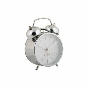 Karlsson 6009CH design ébresztőóra ezüst, átmérő 12 cm kép