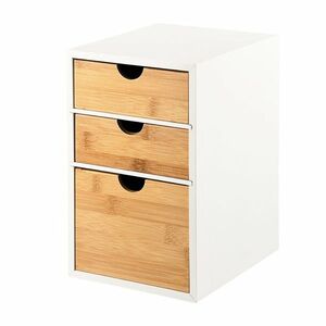 Kesper 58957 Szervező 3 rekesszel, bambusz, 27 x21 x 17 cm, 27 x 21 x 17 cm kép