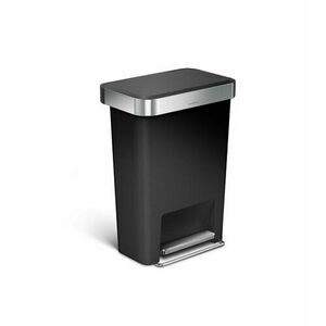 Simplehuman pedálos szemetes 45 l, fekete, fekete kép