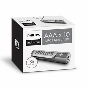 Philips ipari AAA ultra-alkalikus elemek, 10 db kép