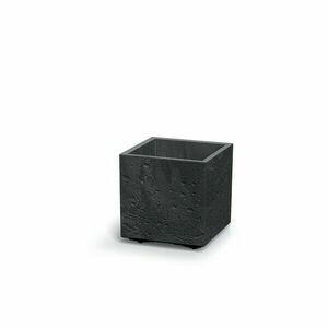 SIERRA SQUARE BETON EFFECT virágtartó 28, 8 cm, fekete, fekete, S kép