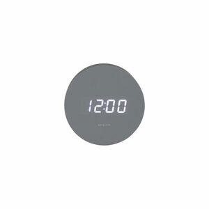 Karlsson 5981GY dizájner LED-es óra ébresztővel, szürke, átmérő 9 cm kép