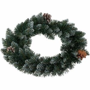 Snowy karácsonyi koszorú zöld, átmérő 40 cm kép
