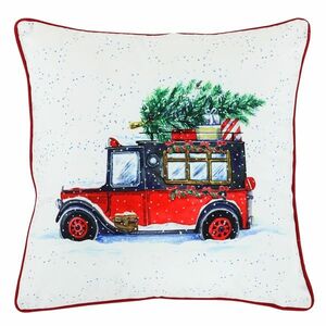 Karácsonyi motívumKarácsonyi autópárna töltettel 45 x 45 cm, fehér kép