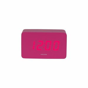 Karlsson 5983BP dizájner LED-es óra ébresztővel, rózsaszín, 10 cm kép