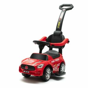 Baby Mix Tűzoltók gyerek futóbicikli hanggal és vezetőrúddal, piros kép