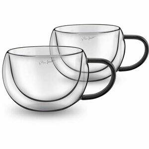 Lamart LT9114 2-részes cappuccino pohárkészletVaso, 270 ml, fekete, fekete kép