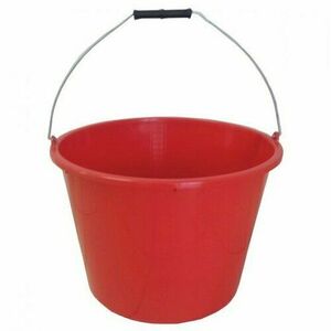 Műanyag vödör gyűrődéssel, 12 l, átmérő 32 xmagasság 23 cm , piros kép