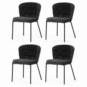 Étkezőszék garnitúra Bouclé CT-W1077 GREY2, 4 db, szürke kép