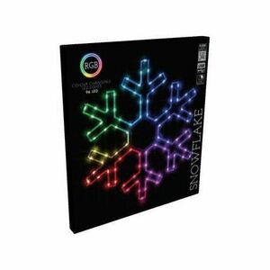 RGB Colouring snowflake karácsonyi LED dekoráció 90 LED, 50 x 43 cm kép