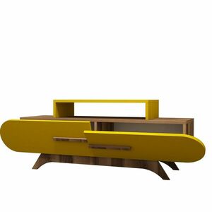 Rose Walnut Yellow TV asztal, sárga kép