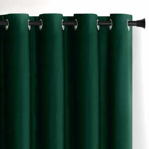 Sötétzöld bársony dimout (részleges sötétítő) függöny 140x270 cm Eyelets – Restilo kép