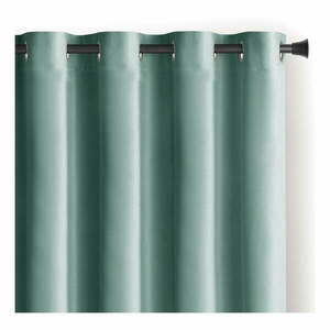 Világoszöld bársony dimout (részleges sötétítő) függöny 140x245 cm Eyelets – Restilo kép