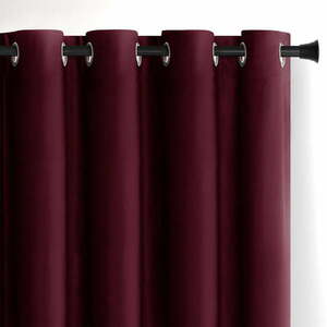 Borvörös bársony dimout (részleges sötétítő) függöny 140x270 cm Eyelets – Restilo kép