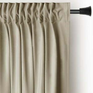 Barna-bézs bársony dimout (részleges sötétítő) függöny 140x245 cm Pleat – Restilo kép