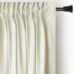 Krémszínű bársony dimout (részleges sötétítő) függöny 140x270 cm Pleat – Restilo kép