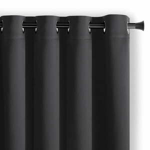 Fekete sötétítő függöny 140x245 cm Eyelets – Restilo kép